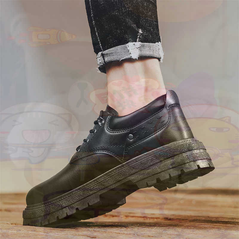 Office Tech Typing - Dark Natural Leather Fashion Trainers Tennis