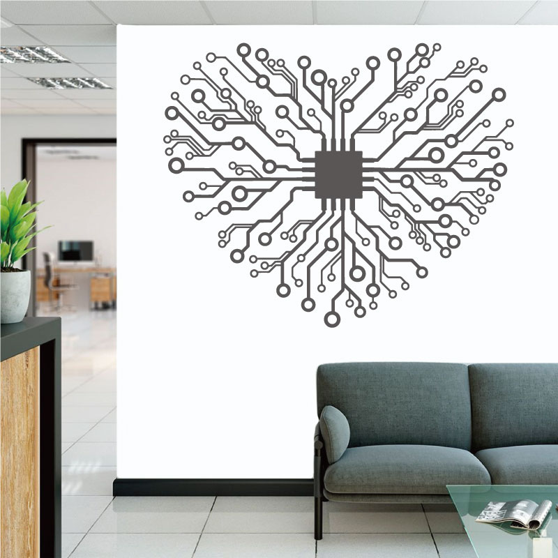 Office Tech Software - Love Chip Tech Company Office Vinyl