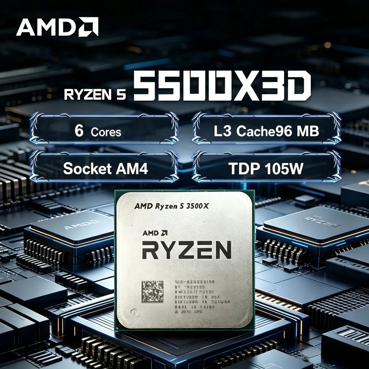 AMD Ryzen 5 5500X3D Processor  - Amd Cpu Ryzen 5 review and price