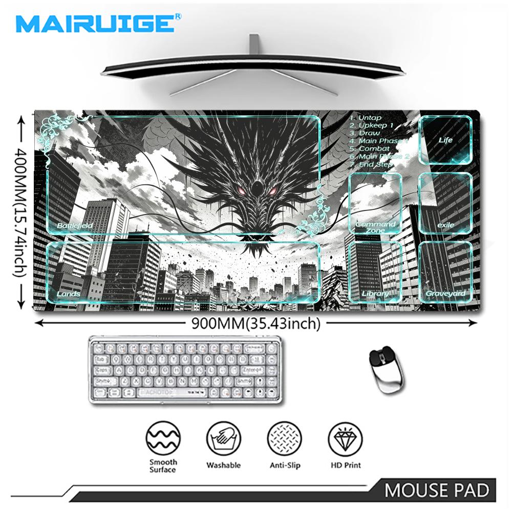 City dark beast playmat cyan t - Office Tech Desk review and price