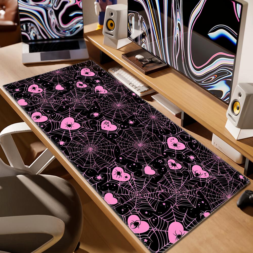 90x40 White or Pink Spiderweb  - Office Tech Desk review and price