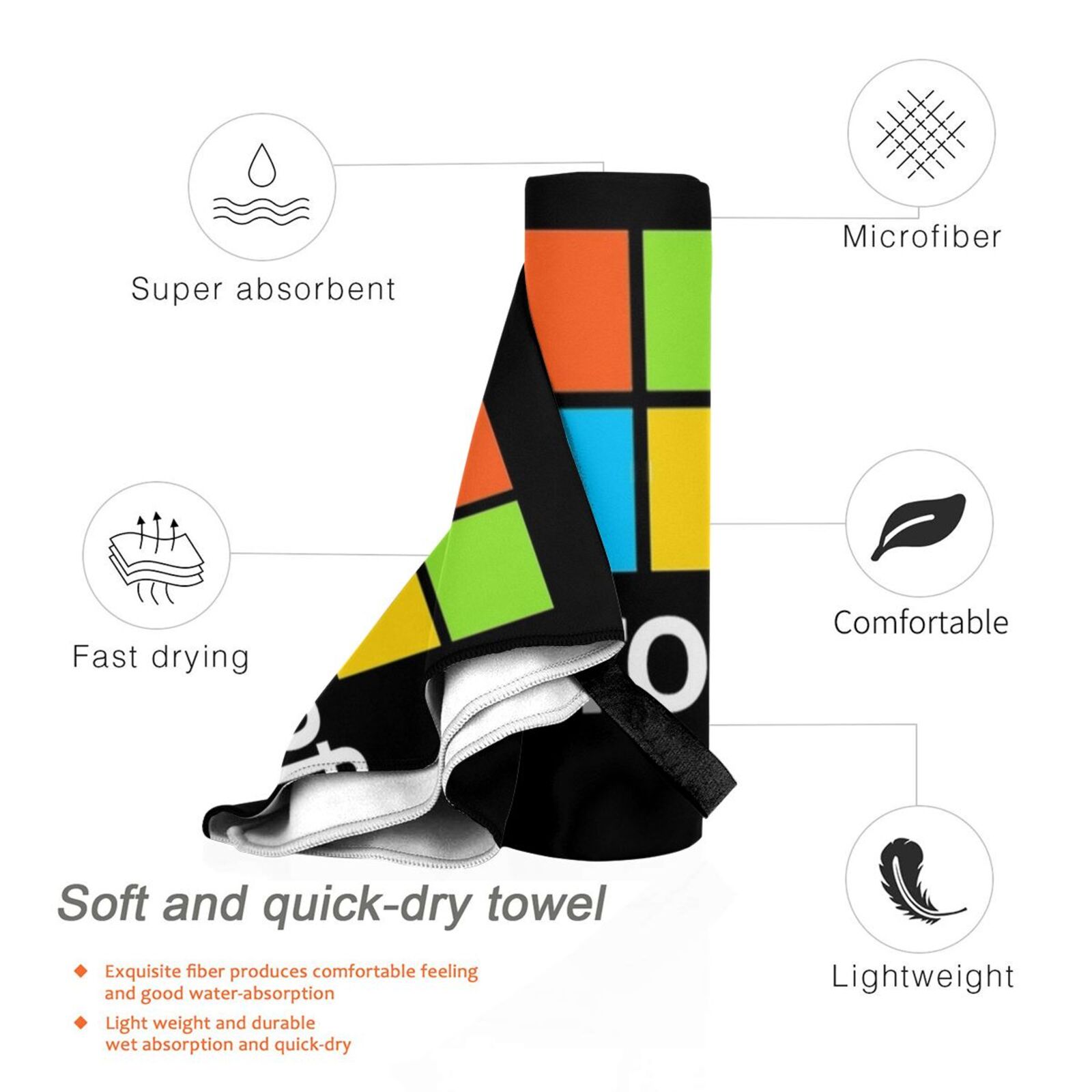 Microsoft Type Bath Towel Beac - Office Tech Typing review and price