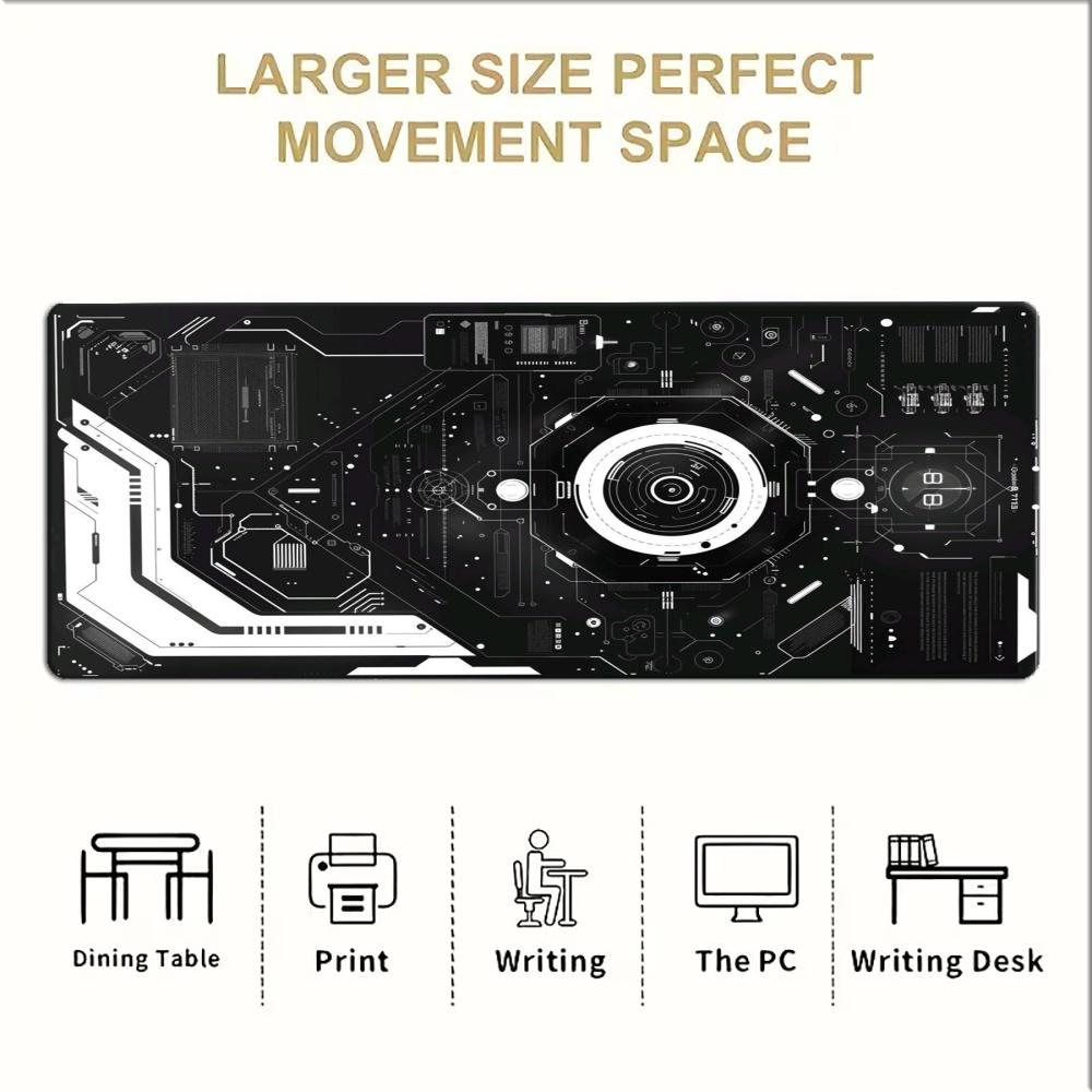 Black White Circuit Tech Large - Office Tech Desk review and price