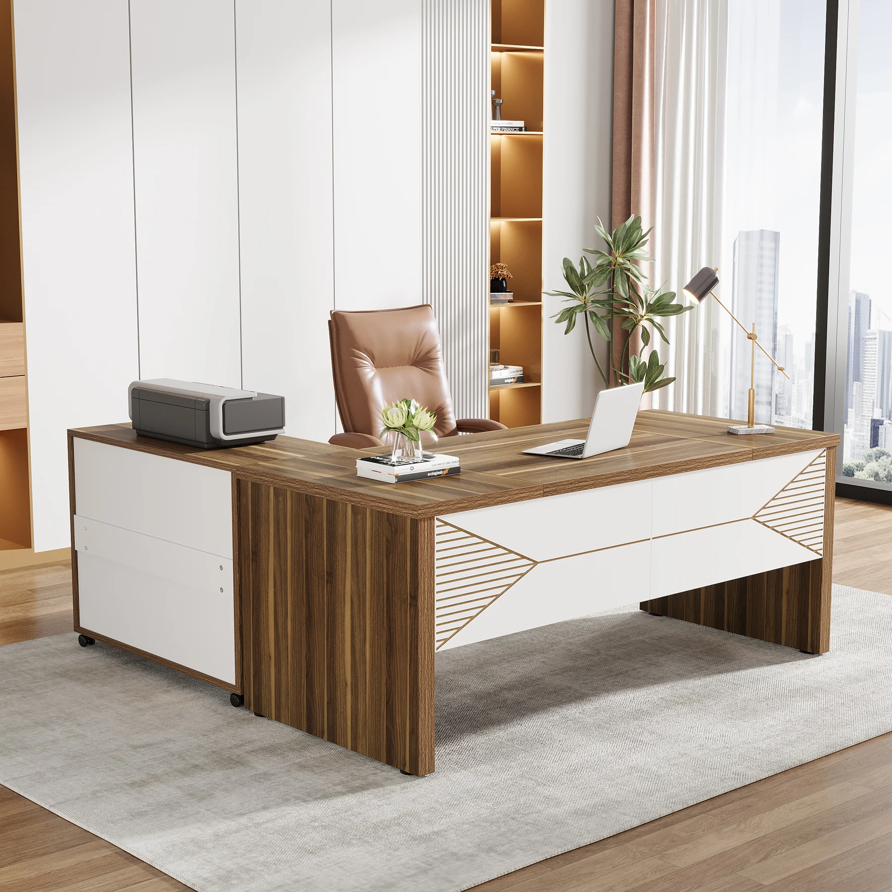 Tribesigns   Modern Luxury L S - Office Tech Desk review and price