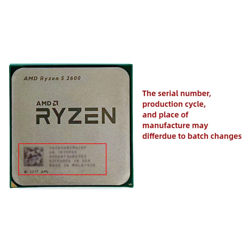AMD Ryzen 5 2600 Tray CPU 6 Co - Amd Cpu Ryzen 5 review and price